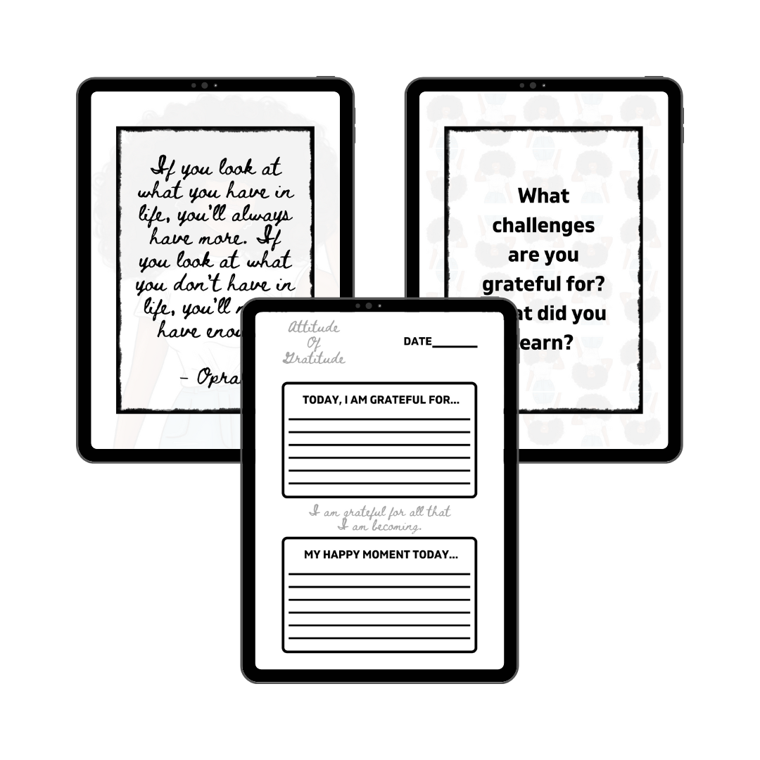 Attitude of Gratitude Guided Journal Digital