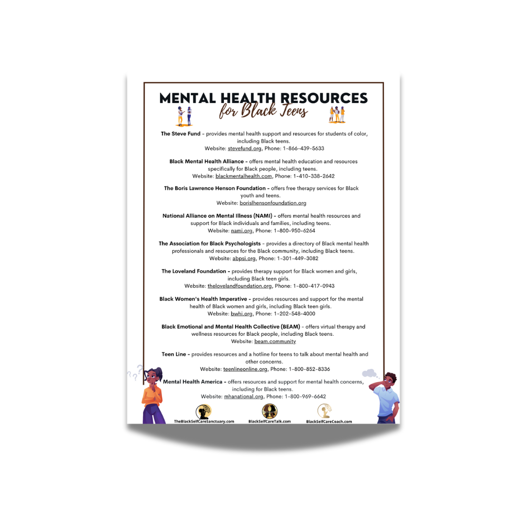 Mental Health Resources for Black Teens